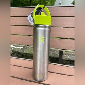 RARE Limited Edition Lime Hydro Flask Stainless Steel Bottle with Flex Straw Cap